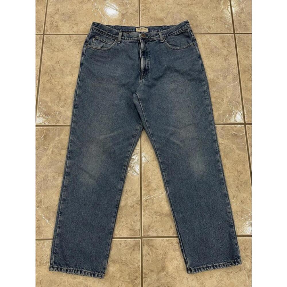 L.L Bean Men's 40 X 32 in. Lined Flannel Jeans
